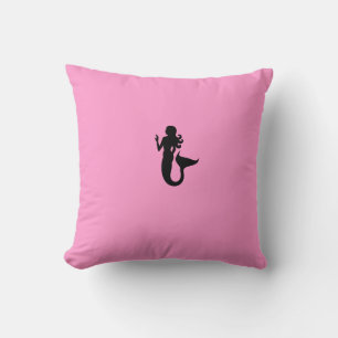 Almofada Sereia Ocean Glow_Black-on-Pink