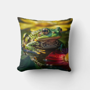 Almofada Serene Lily Pad Sapo - Natureza Vibrante
