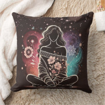 Serene Mulher em Sonho Físico Cósmico