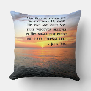 ALMOFADA SERENE SUNRISE JOHN 3:16 FOTO DESIGN