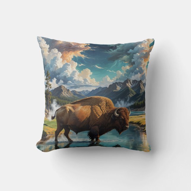 Almofada Serenidade em Selvagens - Buffalo (Frente)