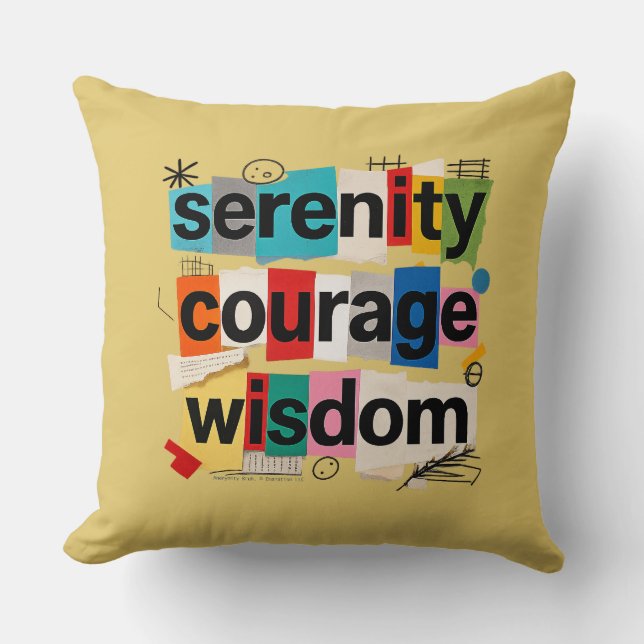 Almofada Serenity Prayer - Throw Pillow (Frente)