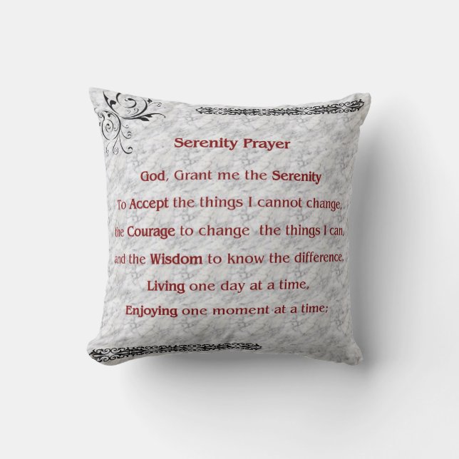 Almofada Serenity Prayer Travesseiro (Frente)