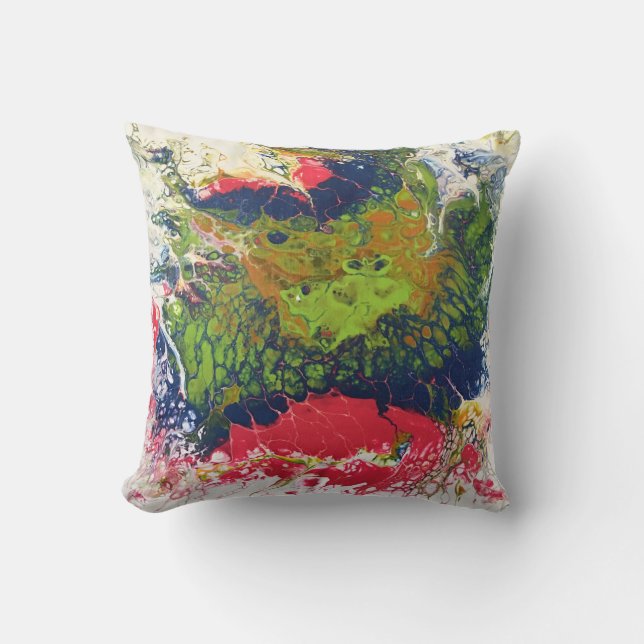 Almofada Série derretida do pastel - o acrílico derrama a (Frente)