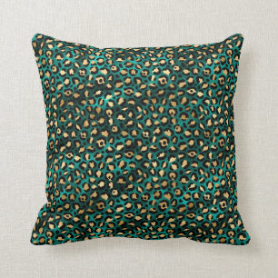 Almofada Série Leopardo Teto e Dourado Design 3