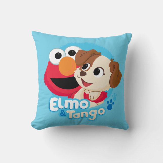 Almofada Sesame Street | Elmo & Tango Insígnia (Frente)