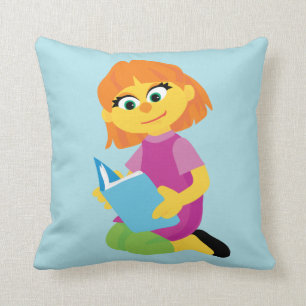 Almofada Sesame Street Julia Lendo um Livro