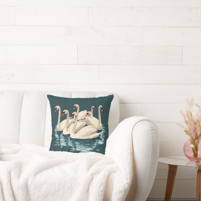 Almofada Sete Cisnes A Nadar Estilo De Estilo De Corte 4 (Sofá)