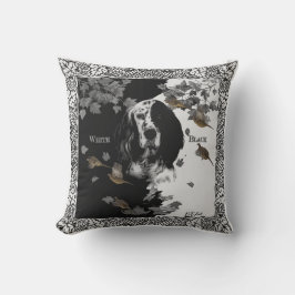 Almofada Setor inglês preto e branco