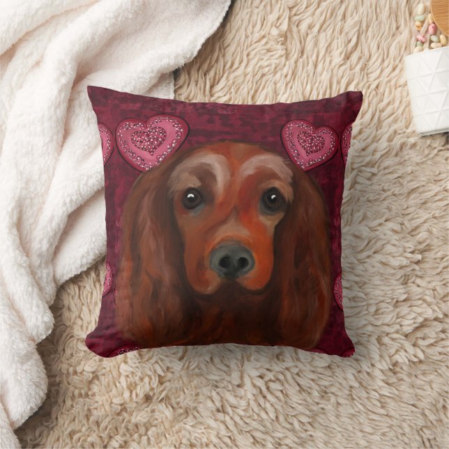Almofada Setter Vermelho Irlandês (Cobertor)