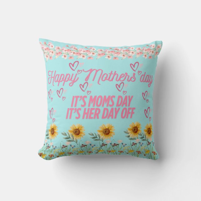 Almofada Seu dia mães de Dia de as mães (Frente)