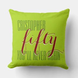 Almofada Seu ditado: Christopher cinquenta você nunca mais