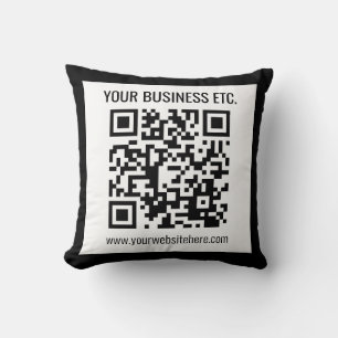 Almofada Seu nome comercial e código QR editável