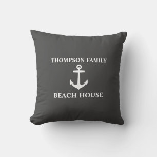 Almofada Seu Nome É Beach House Cinza