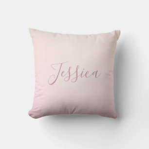 Almofada Seu nome   Elegante Script Soft Ombre