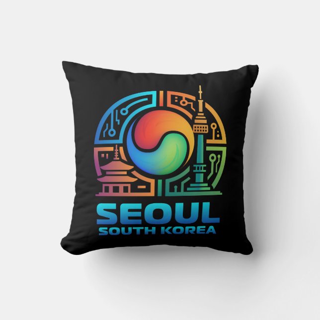Almofada Seul Coreia do Sul (Frente)