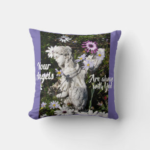 Almofada Seus Anjos Estão Sempre Com Seu Anjo Floral