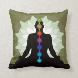 Almofada Seven Chakras Yoga Pose Travesseiro decorativo