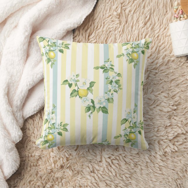 Almofada Shabby Chic Limão Série Floral Design #11 (Cobertor)