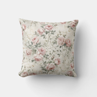 Almofada Shabby Chic Pink Roses Cottagecore