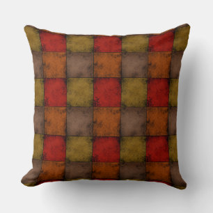 Almofada Shabby vintage suede textura multicolor