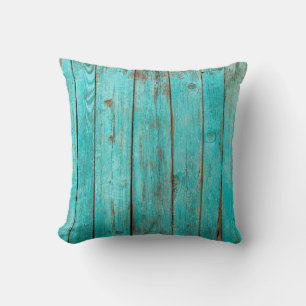 Almofada Shabby Wood Background wood, praia, fundo, blu