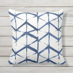 Almofada Shadow Geo/Chevron, Indigo/Marinho
