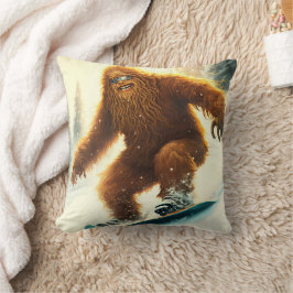 Almofada Shaggy Bigfoot Snowboard AI Yeti Snowy Slope