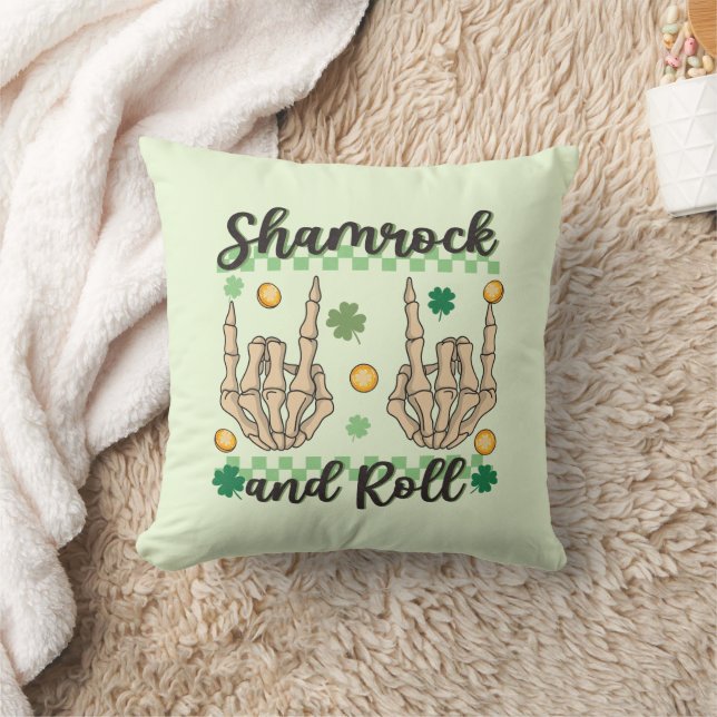 Almofada Shamrock and Roll Hand Skeleton (Cobertor)