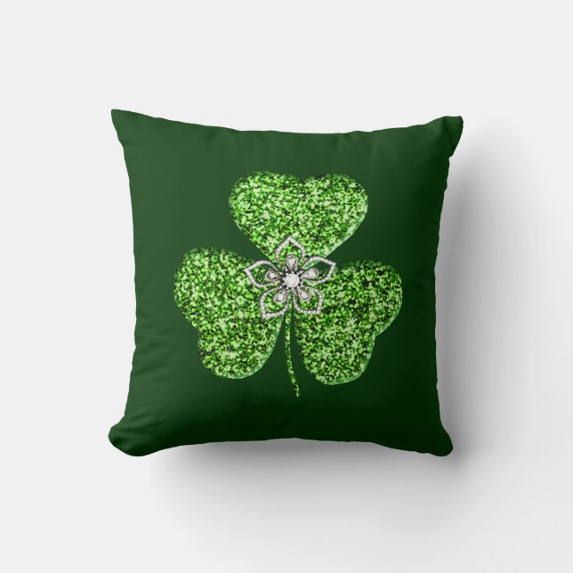 Almofada Shamrock E Travesseiro decorativo De Flor Da Lente (Frente)