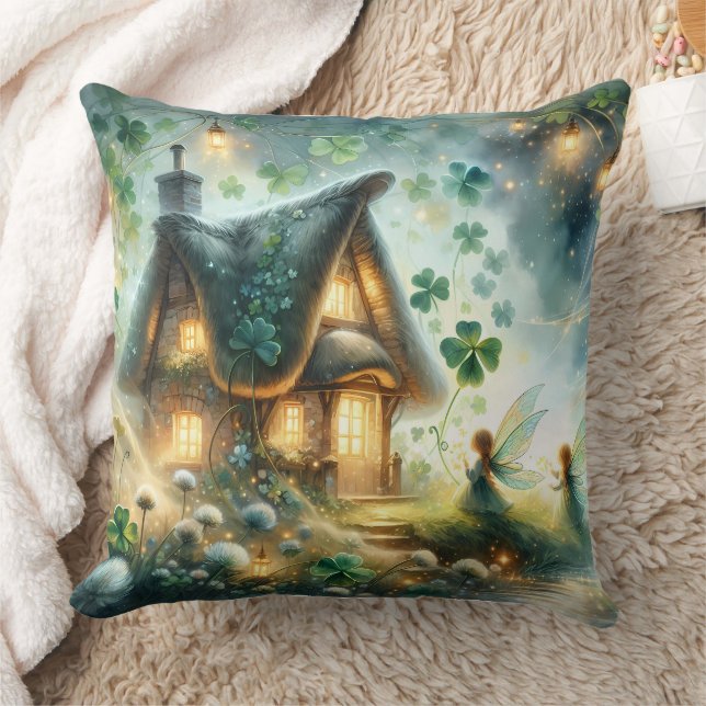 Almofada Shamrock Fairy Cottage Glow (Cobertor)