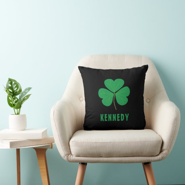 Almofada Shamrock Green Clover Ireland Celular Irish Name (Cadeira)