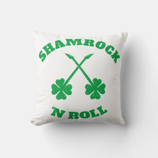 Almofada Shamrock 'n Roll Grunge (Frente)