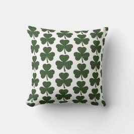 Almofada Shamrock Shape Plaid Dark Green