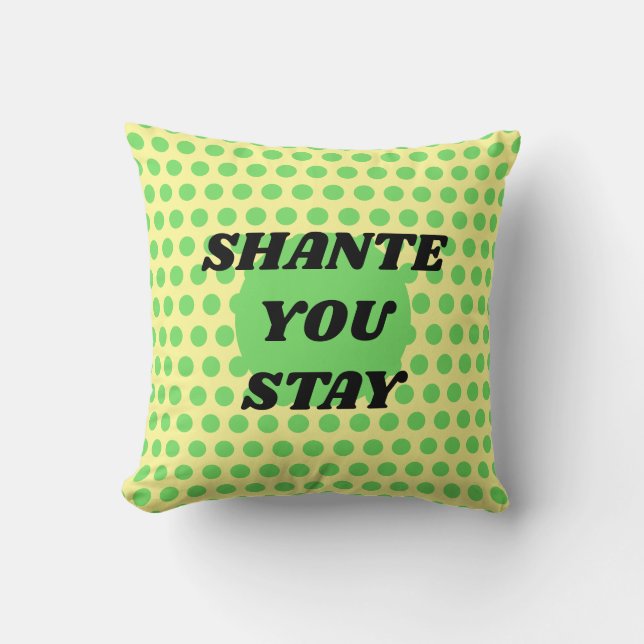 Almofada "Shante ou Sashay afastado?" slogan frente e verso (Frente)
