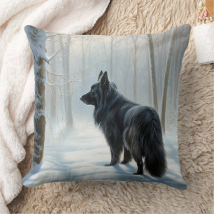 Almofada Sheepdog belga deixa nevar o Natal