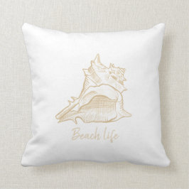 Almofada Shell de texto personalizado de dois lados