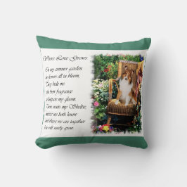 Almofada Sheltie Art Gifts Summer Garden