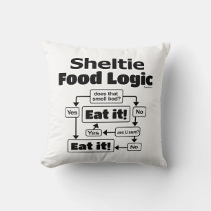 Almofada Sheltie Comida Logic