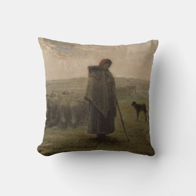 Almofada Shepherdess e seu rebanho | 1862-63 (Frente)