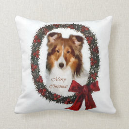 Almofada Shetland Sheepdog Sheltie Christmas