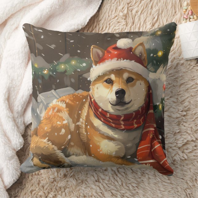 Almofada Shiba Inu Cão Festivo (Cobertor)