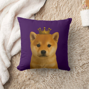 Almofada Shiba Inu Cuppy em Dourada Coroa