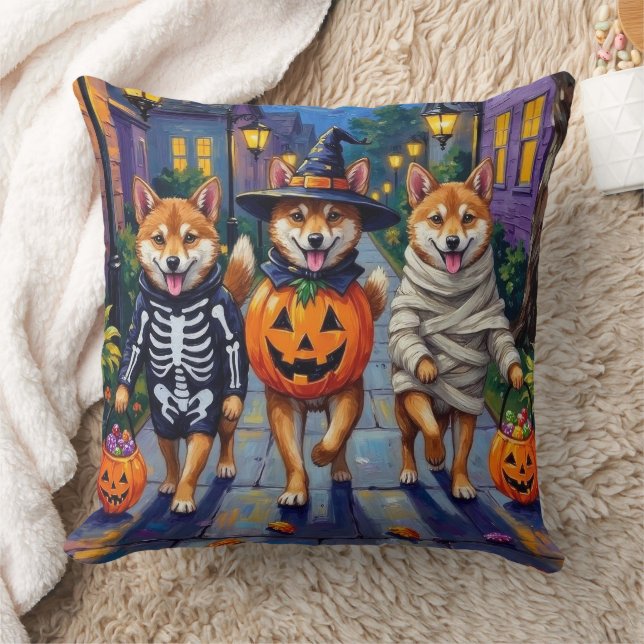 Almofada Shiba Inu Dogs in Halloween Costumes (Cobertor)