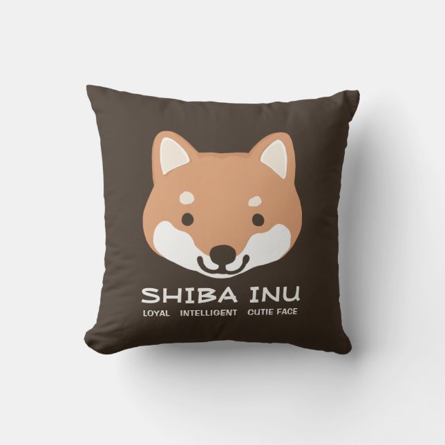Almofada Shiba Inu - Face Real Inteligente| Cachorro (Frente)