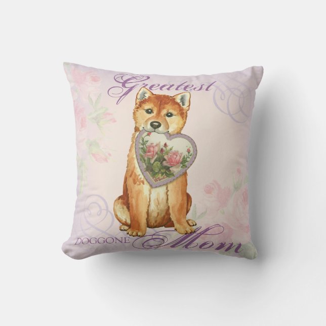 Almofada Shiba Inu Heart Mãe (Frente)