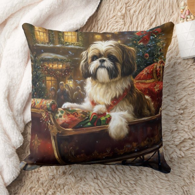 Almofada Shih Tzu Christmas Fesason Season (Cobertor)