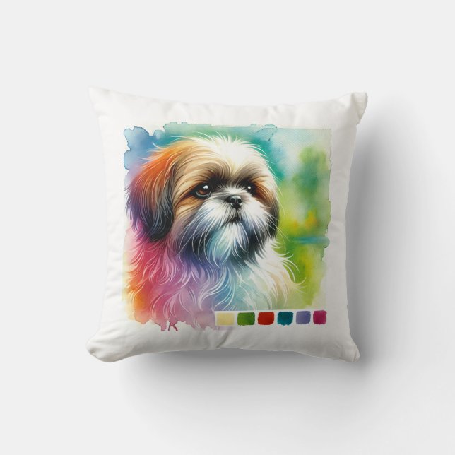 Almofada Shih Tzu Dog 200924AREF131 - Watercolor (Frente)