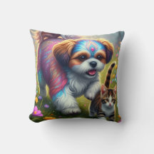 Shih tzu e kitten cushion