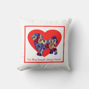 Almofada Shih Tzu Silhouette Dog Red Heart Day